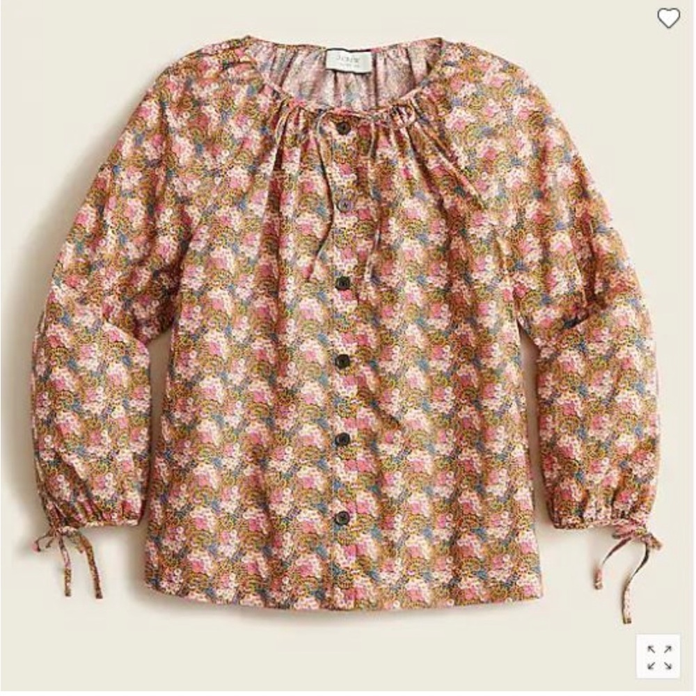 J. Crew Collection Peasant Top Size L - Picture 2 of 9